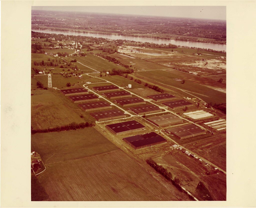 Brown Forman Distillery - Barrel Warehouses, Utica, Indiana 1962-1984