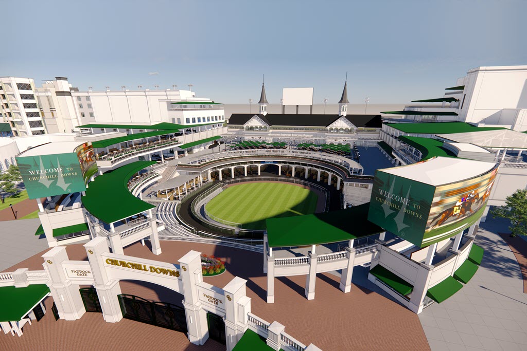 Churchill Downs - The Paddock Project and Twin Spires Rendering