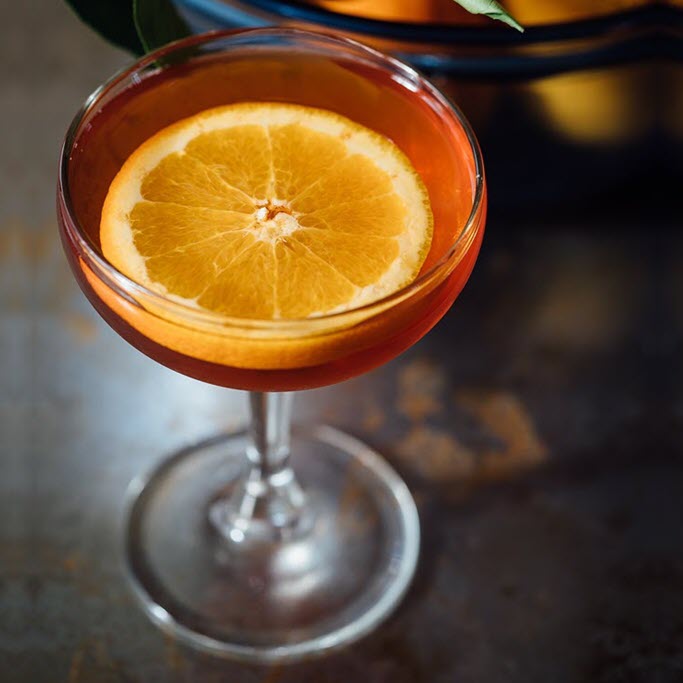 Cocktail with a Slice of Orange