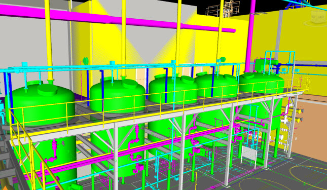 Matrix Technologies, Inc. - Sugarlands Distilling Co. 3D Model of Cooker and Fermentation Room