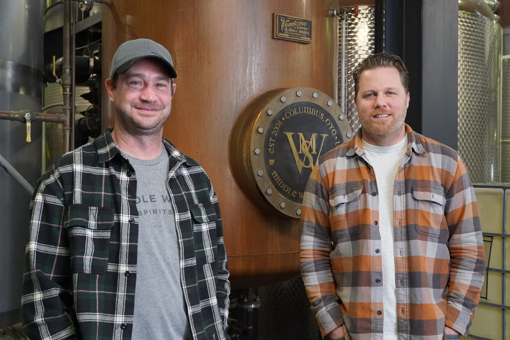 Middle West Spirits - General Manager Josh Daily and Co-Founder & CEO Ryan Lang at Columbus Ave Distillery