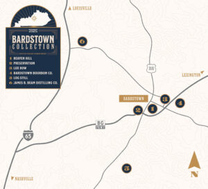 Bardstown Collection - Bardstown, Kentucky, The Bourbon Capital of the World Map
