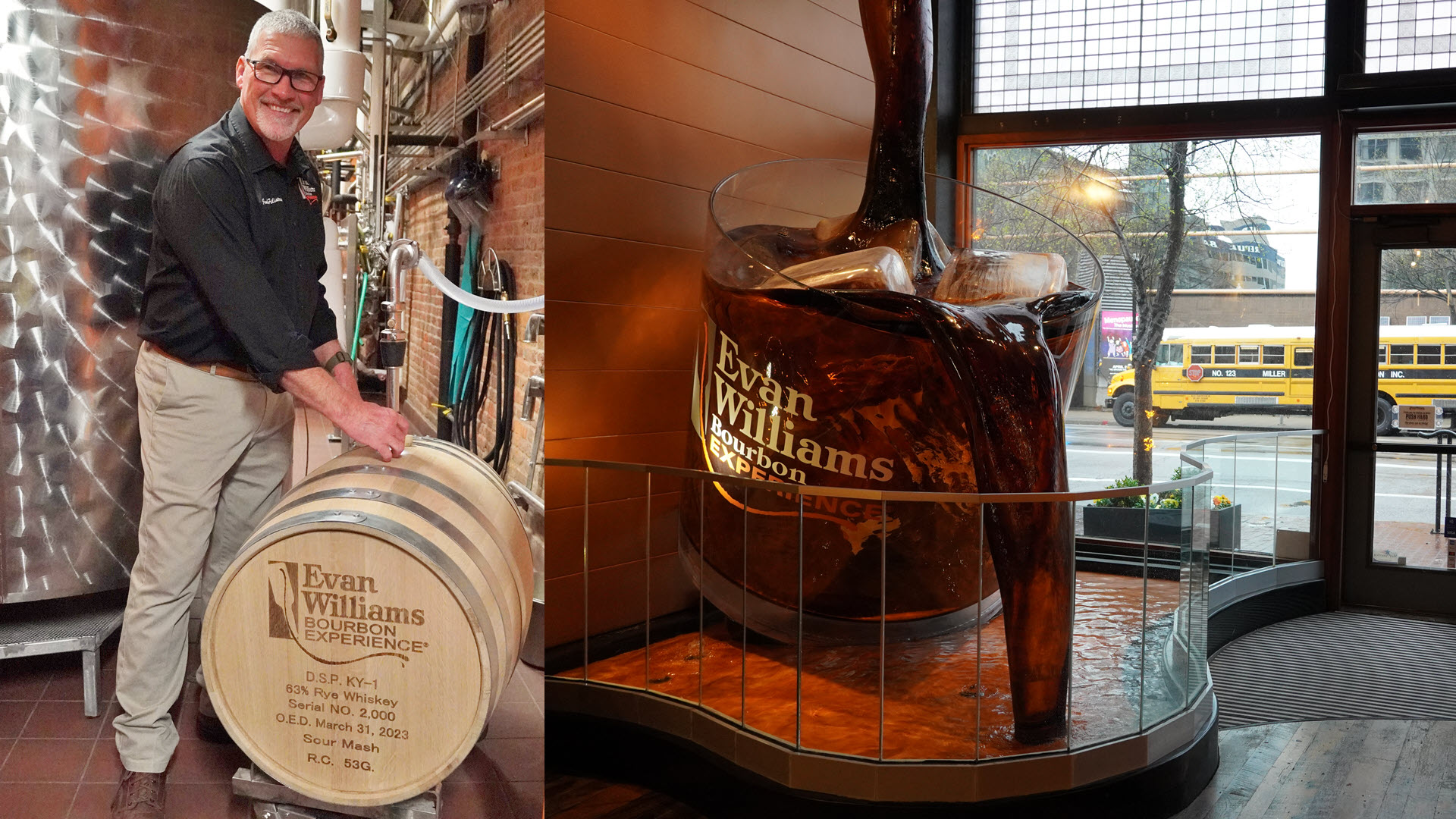 Evan Williams Bourbon Experience - Master Distiller Jodie Filiatreau Fills the 2,000 Barrel