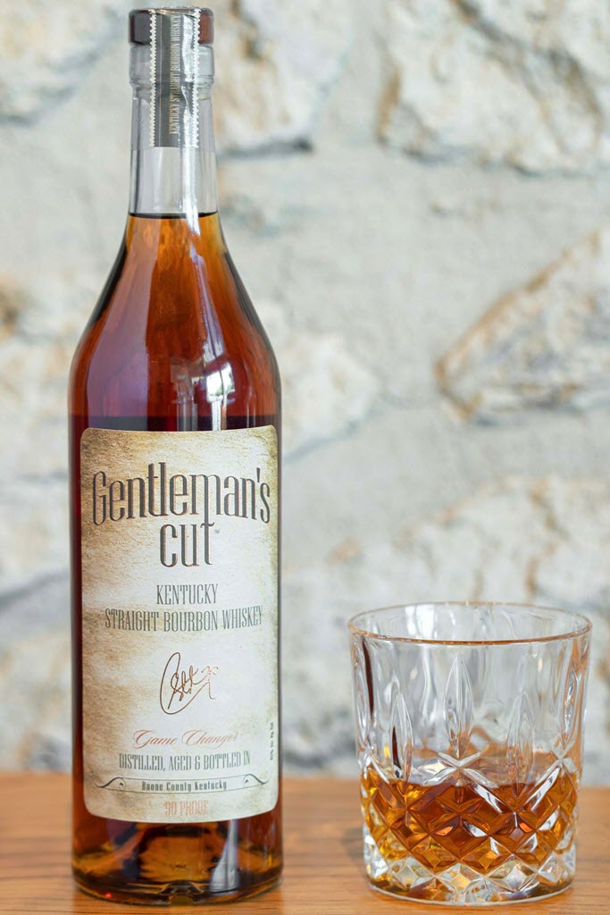 Gentleman's Cut Bourbon - Kentucky Straight Bourbon Whiskey from Stephen Curry, Bottle with Glass