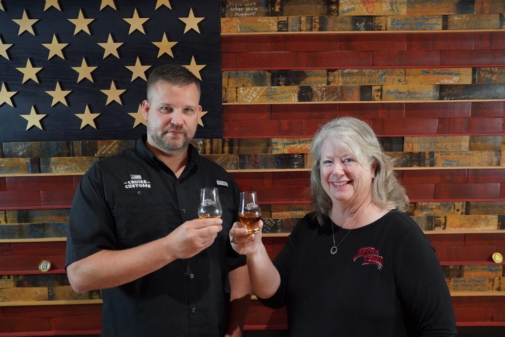 Cruise Customs Owner Chris Cruise and Jeptha Creed Co-Owner & Master Distiller Joyce Nethery