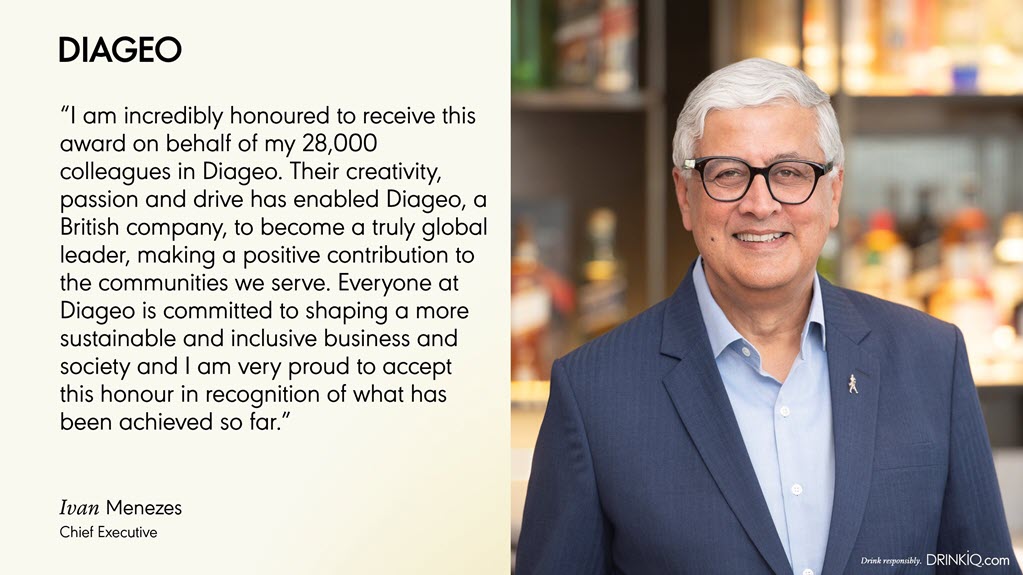 Diageo - CEO Ivan Menezes Knighted