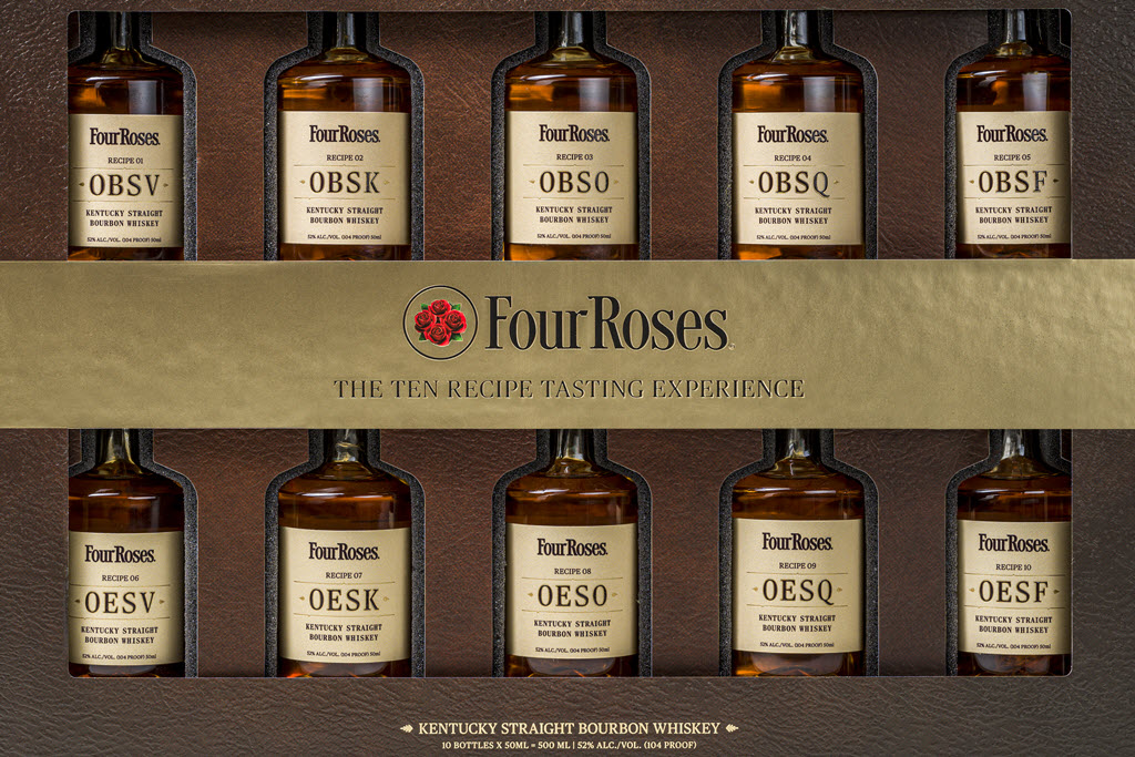Four Roses Distillery - The Ten Recipe Tasting Experience, 10 50mL Bottles