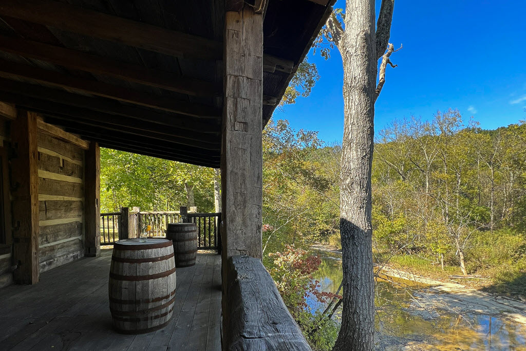Heaven's Door Distillery - Cabin Porch on Six Mile Creek