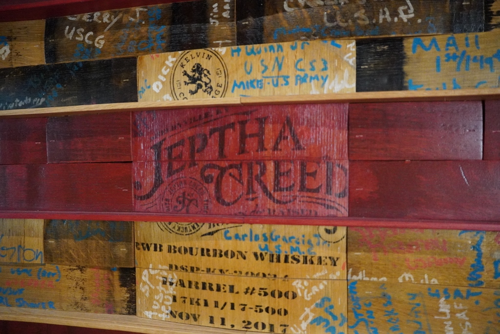 Jeptha Creed Distillery - Red, White & Blue Bourbon Barrel Flag, 500th Barrel