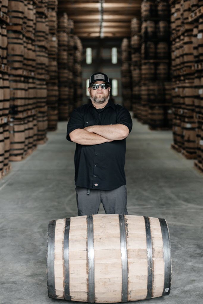 Hard Truth Distilling - Master Distiller Bryan Smith in Rickhouse #2