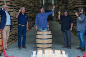 Hard Truth Distilling - Rickhouse #2 Ribbon Cutting with Indiana Gov. Eric Holcomb, Jim Dunbar, Jeff McCabe, Master Distiller Bryan Smith and Tim O’Bryan