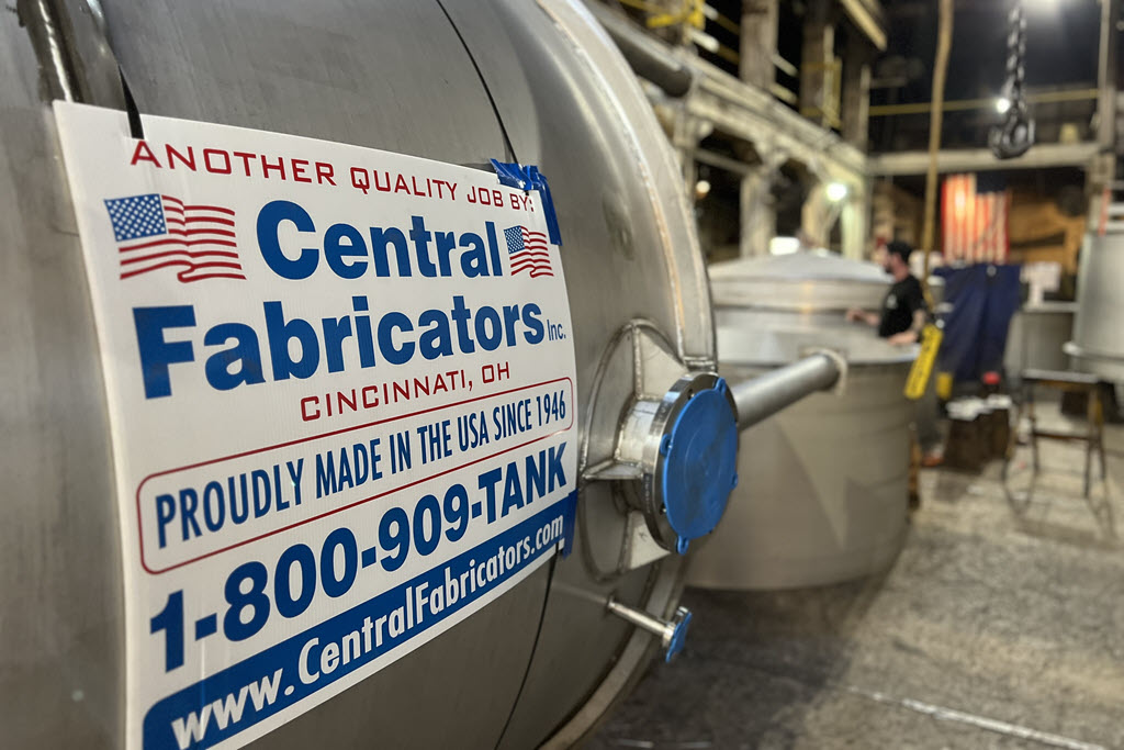 Central Fabricators - Maker's of Custom Tanks, Fermenters and Coils for Distilleries, Made in Cincinnati, Ohio