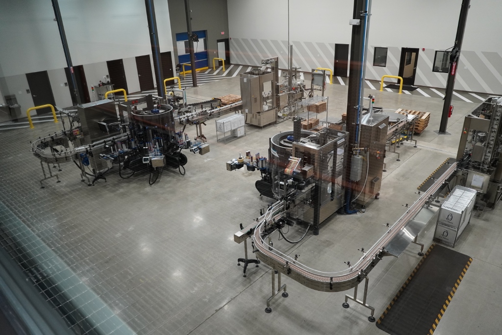 Barrell Craft Spirits - P.E. Labellers Labeling Equipment, Overhead View