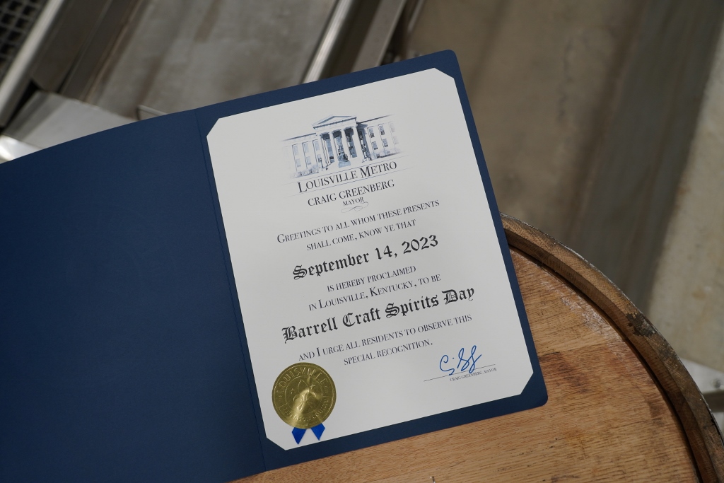 Barrell Craft Spirits - September 14, 2023 is Proclaimed Barrell Craft Spirits Day