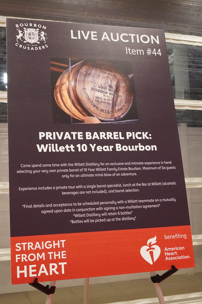 Bourbon Crusaders - 44 Straight from the Heart Auction, Willett Distillery 10 Year Single Barrel Pick