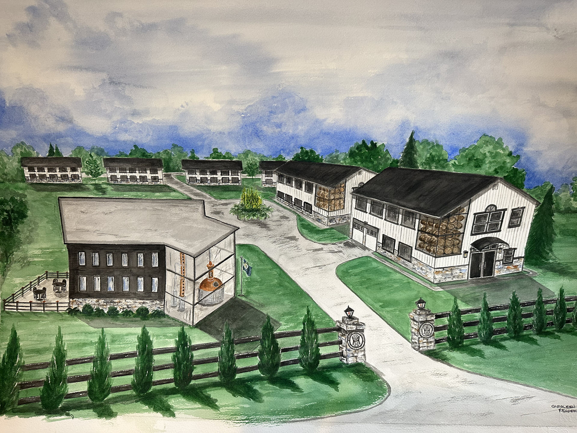 Barrel House Distilling Co. - Rendering of New $1.8 Million Distillery, Sea Biscuit Way, Cynthiana, Kentucky