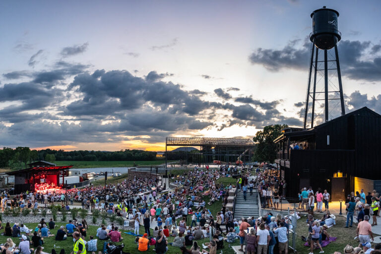 Log Still Distillery The Amp, 2,300 seat outdoor amphitheater Distillery Trail