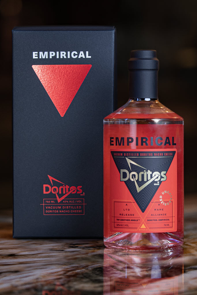 Empirical - Vacuum Distilled Doritos Nacho Cheese, Bottle and Box