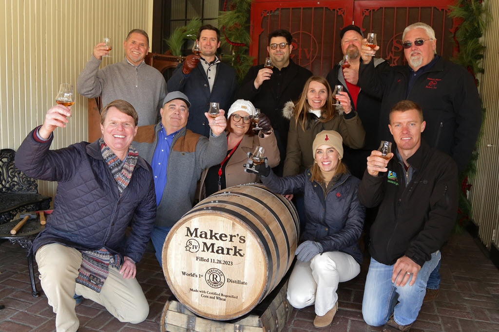 Maker's Mark Distillery -Maker's Mark and Regenified Teams Celebrate the First Certified Regenified Barrel Fill, 11-28-2023