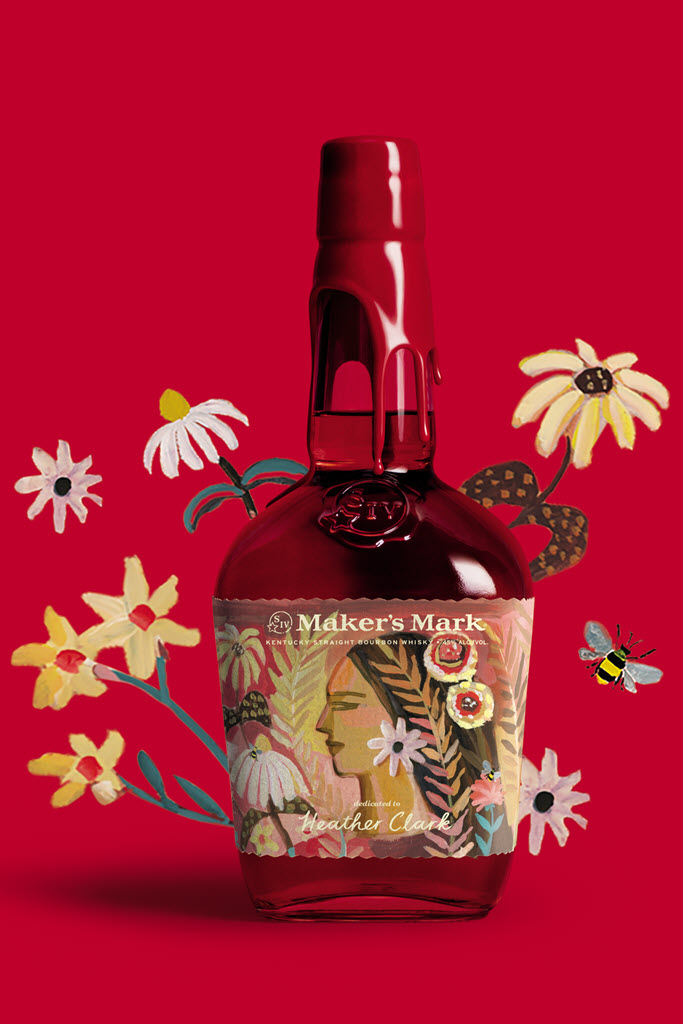 Maker's Mark Distillery - Women's History Month Maker's Mark Bottle with Flowers