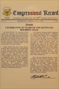 Congressional Record - Senate Celebrating 25 Years of the Kentucky Bourbon Trail