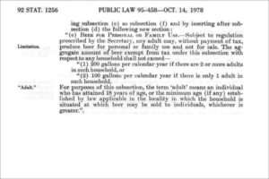 A Bill to Legalize Home Production of Beer and Wine - H.R.1337 — 95th Congress (1977-1978)