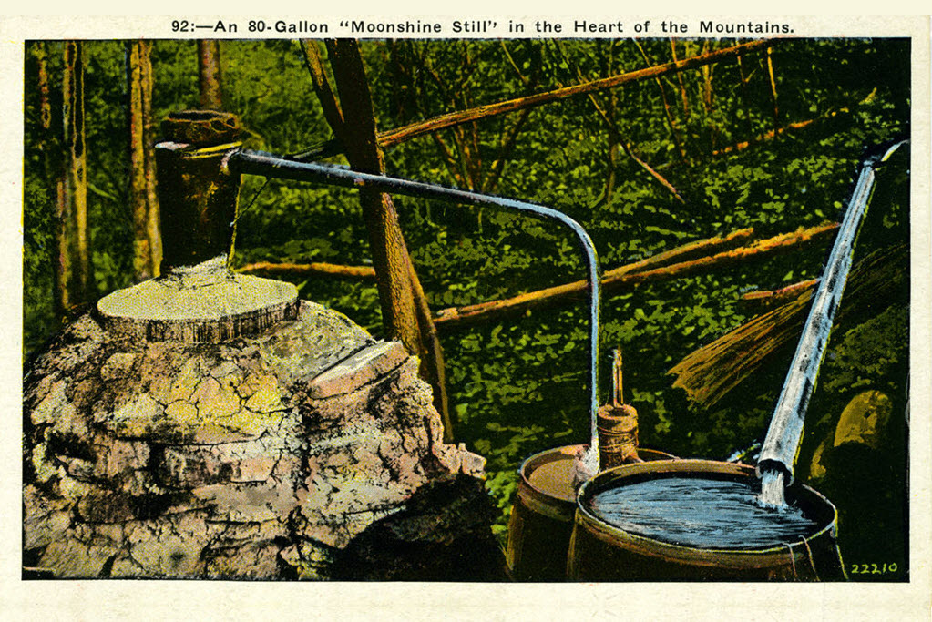 Moonshine - An 80-Gallon ‘Moonshine Still’ in the Heart of the Mountains Stills, Circa 1915-1930, North Carolina Postcards