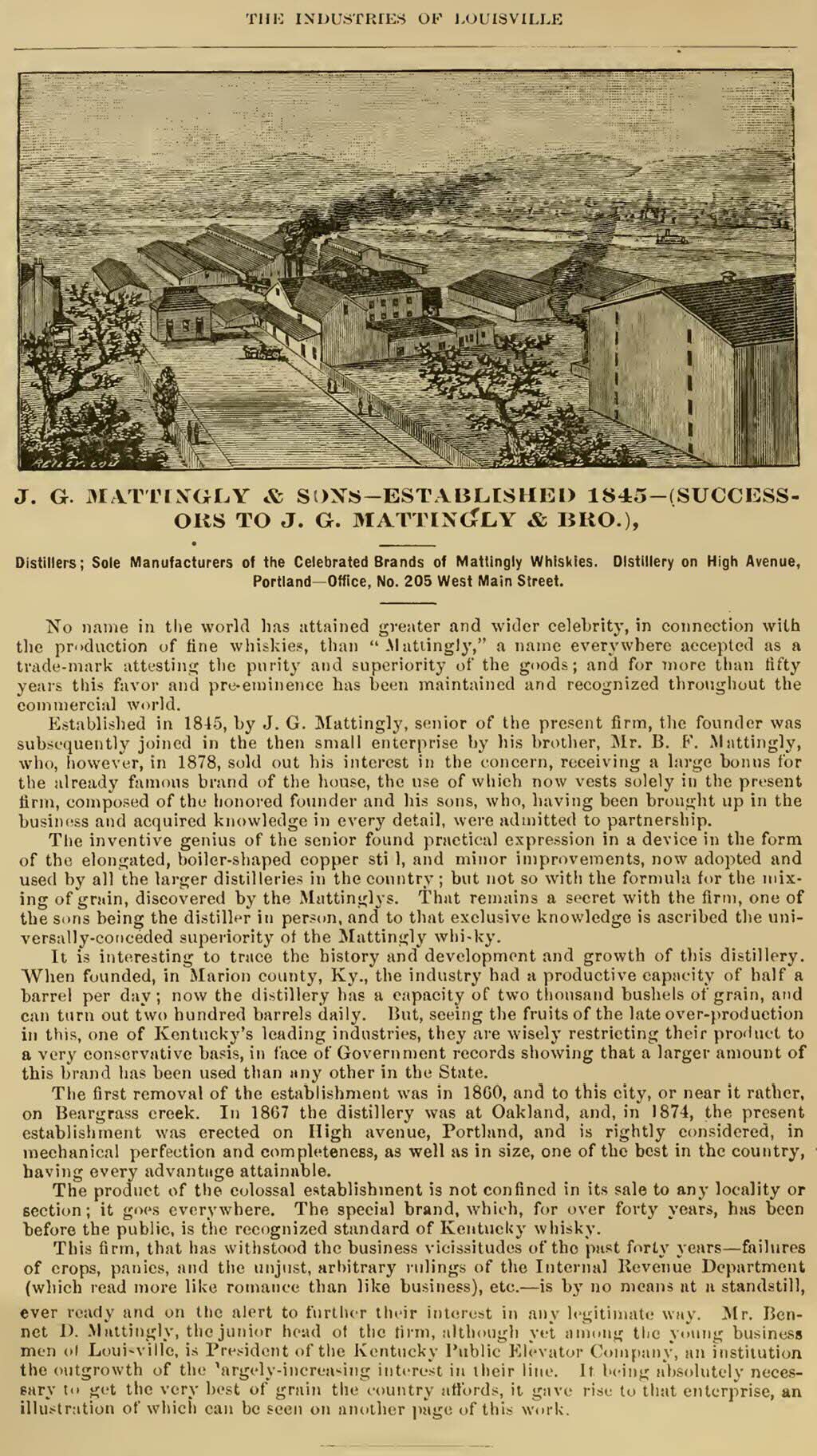 J.G. Mattingly & Sons – Established 1845 – Successors to J.G. Mattingly & Bro. - Full Text
