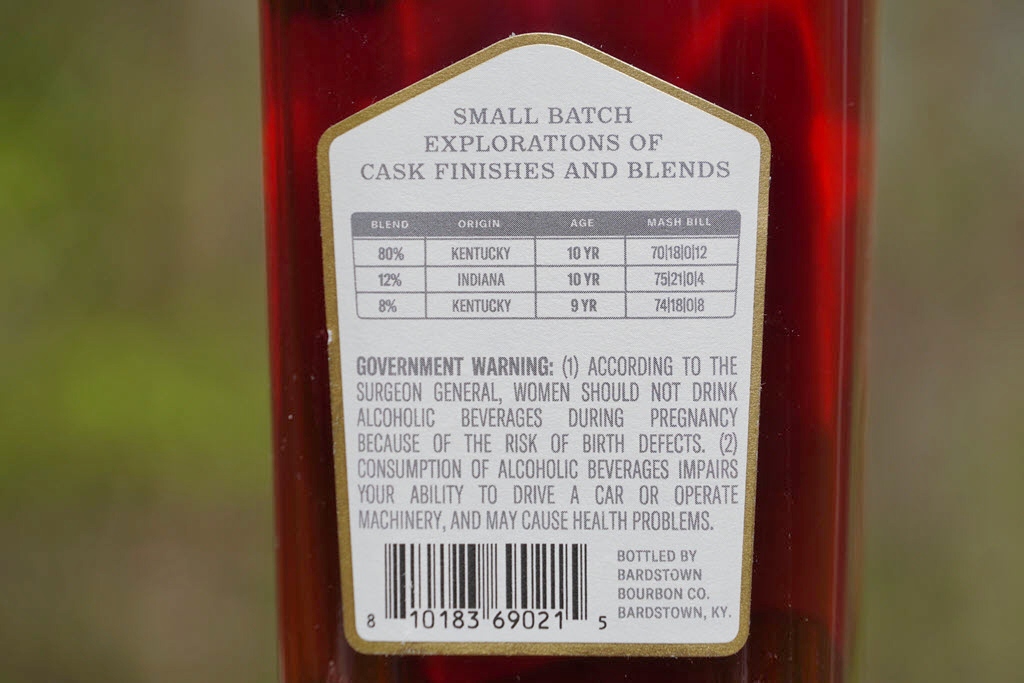 Bardstown Bourbon Co. - Cascadia Garryana Oak Barrel Finish - Back Label