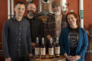Moonshine University - GM Jason Lawrence, Op Specialist Stephen Poole, Distilling Operations Manager Clay Smith, and Registrar Loralee Childers