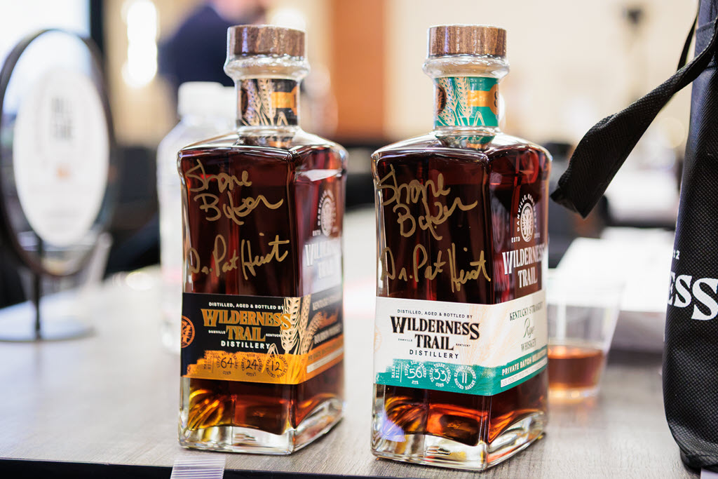 Kentucky Bourbon Hall of Fame - Ferm Solutions and Wilderness Trail Distillery Co-Founders E. Patrick Heist, Ph.D. and Shane Baker Signature Bottles