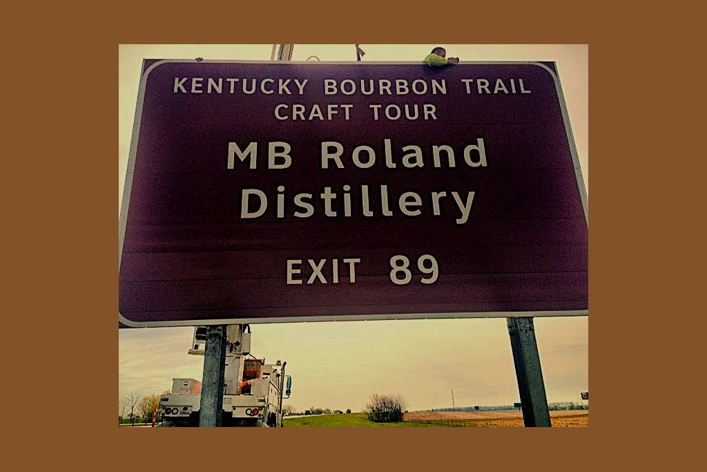 MB Roland Distillery - MB Roland Distillery gets a Brown Tourism Sign Along I-24 in 2016